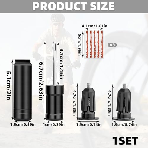 Strisce Adesive Kit Riparazione Bici, Kit Riparazione Tubeless Bici Riparazione Pneumatici Tubeless Professionali con 15 PCS di Strisce Adesive Kit Riparazione Tubeless MTB Attrezzi Bike - Ysert
