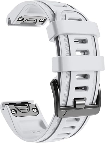 NotoCity Cinturino per Garmin Fenix 6s/Fenix 6s PRO/Fenix 5s/Fenix 5s Plus, 20mm Cinturino di Ricambio in Silicone, Braccialetto Quick-Fit(Nero) - Ysert