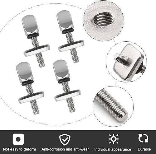 Viti per Tavola da Surf Viti per Pinne per Tavola da Surf 4 Pezzi di Ricambio per Surf in Acciaio Inossidabile per SUP e Tavola da Paddle, 3 * 1,4 cm - Ysert