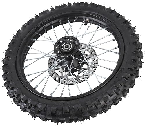 Assemblaggio della Ruota Anteriore 14 Pollici di Bici Anteriore Assemblaggio Premium Upgrade Compatibile con 125 140 150 Cerchi Anteriori per Bici Bici 60/100-14 2,5-14 - Ysert