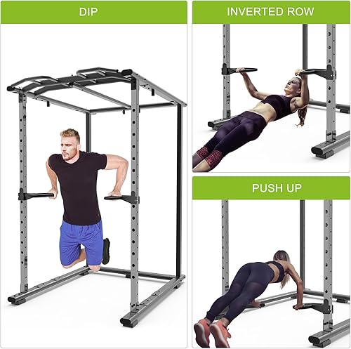 SELEWARE Multi Grip Dips Bar Extension per 2X 2 o 3 x 3 Pollici con Foro da 1 o 5/8 di Pollice Power Rack, Maniglie Larghe e Strette Squat Rack Extension per Bodybuilding - Ysert