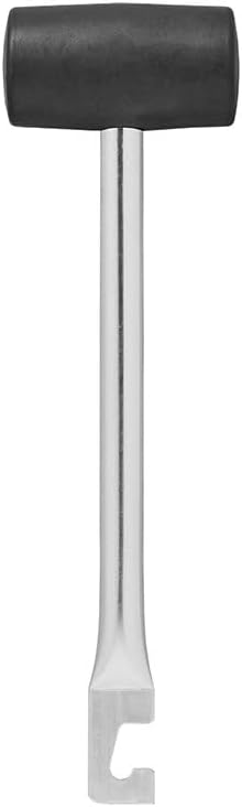 Martello da campeggio in gomma con estrattore per picchetti, martello multifunzione per picchetti, design robusto in TPR e acciaio, ideale per campeggio e attività all'aperto - Ysert