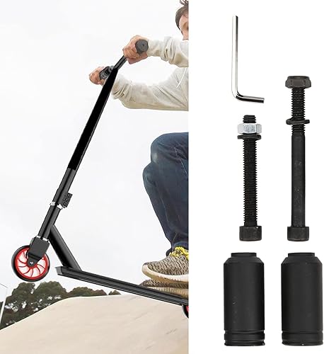 Pedale per Scooter Acrobatico,Monopattino Pioli Antiscivolo Professionali in Acciaio,con Vite/Dado/Guarnizione,Durevoli Pedali da Skateboard Accessorio per Pedali Scooter Acrobatici - Ysert