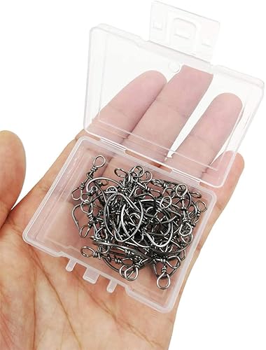 30pcs / Box Ami da pesca Drop Shot con Drop Shot Rig e Girevole, Ami da pesca Drop Shot Rig in linea per Bass, Persico - Ysert