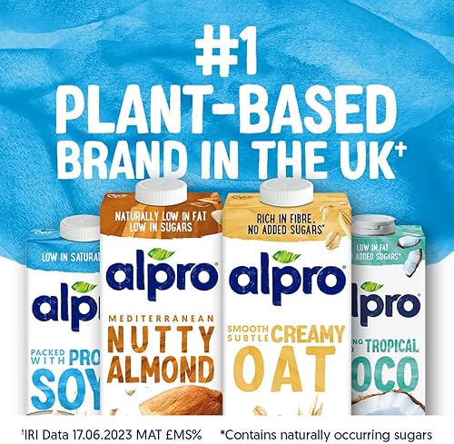Alpro Bevanda a lunga conservazione a base vegetale alle mandorle senza zuccheri, vegana e senza latticini, 1L (confezione da 8) - Ysert