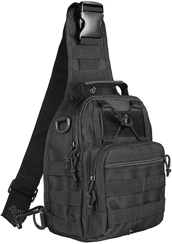 EDC Sling Bag, Multifunzione Crossbody Rucksack Casual Borsa da Scuola, Leggera Zaino da Spalla Tattico, Militare Rover Spalla Zaino a Tracolla per Uomo, Donna Unisex Lavoro - Ysert