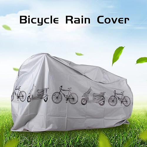 Copribici Bici Impermeabile,Telo Copri Bicicletta,Telo Protettivo per Bicicletta,Copri Bicicletta Esterno per Bici,Copertura Biciclette Esterno,Universale Copri Bicicletta da Esterno,2PC,Nero e Grigio - Ysert