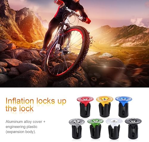 Set di 2 tappi terminali per manubrio della bicicletta (rosso) - Ysert