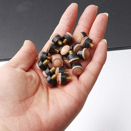 20 punte da biliardo, 10 mm, punta da biliardo in legno a vite in metallo per Snooker Changement - Ysert