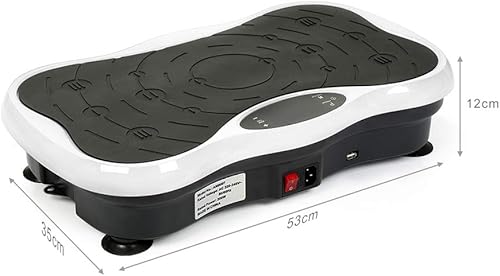 3D Fitness Pedane Vibrante Dimagrante, Piattaforma Massage Esercizio Machine, Display LCD, Telecomando, Bande Elastiche - Bluetooth Music + Telecomando - Ysert