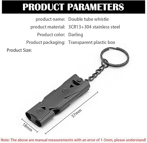 Fischietto di Emergenza, Fischietto di Sicurezza ad Alto Decibel, con Cordino, Portachiavi, Fischietto di Sopravvivenza, 80~150dB, Adatto a scuole, palestre e Campeggio Allaperto(2set) - Ysert