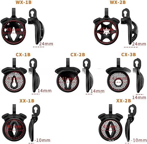 Gabbia inversa concava Multifunzionale in Resina Nera Fitness Sport Ultra Small con 5 Anelli A22 (01) - Ysert