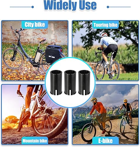 X AUTOHAUX 3 pezzi da 25,4 mm a 27,2 mm, 25,4 mm a 28,6 mm, 25,4 mm a 31,6 mm, adattatore per tubo reggisella in lega di alluminio, nero - Ysert