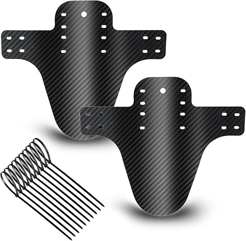 2 Pezzi Parafango MTB, Parafanghi per Bici con 10 Cavi Regolabili, Compatibile Anteriore o Posteriore Parafanghi Bici MTB Adatto per Ruote Fat Bike E Tutte Le Biciclette con Freno a Disco - Ysert