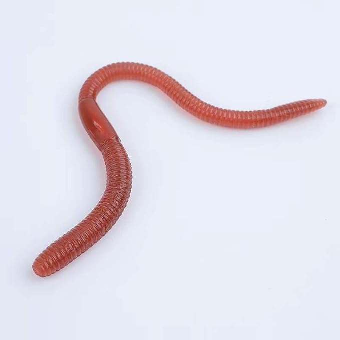 10 pezzi falsi lombrichi in plastica realistica verme morbido elastico lombrichi giocattoli trucchi, Artificiale earthworm, per Halloween - Ysert