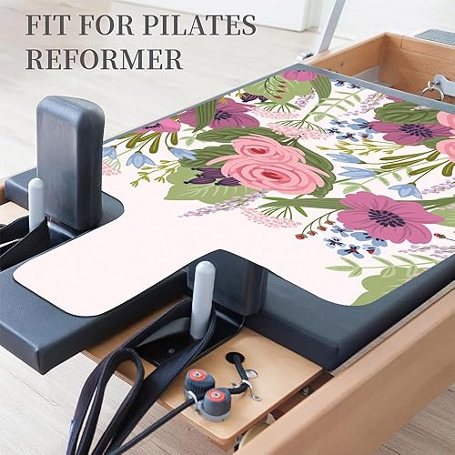 Tappetino per Reformer Pilates, Girasole 3D Antiscivolo Pad Pilates Reformer Mat Durevole Tappetino da Ginnastica per Esercizi in Gomma Scamosciata per Palestra Yoga - Ysert