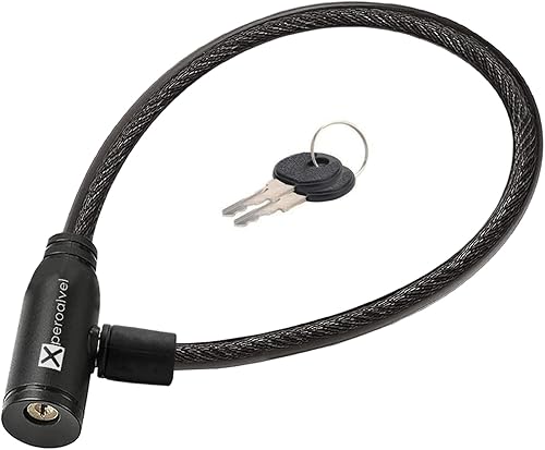 Lucchetto bici moto monopattino elettrico cavo di acciaio con chiavi 60 cms catena bici antifurto bici catena bicicletta antifurto lucchetto bicicletta catenaccio bici (Verde) - Ysert