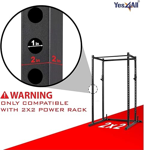 Yes4All Supporto per piastra del peso olimpico Attacco per cremagliera di potenza adatto a piastre del peso olimpico da 2'x2'/3'x2' Immagazzinaggio - Ysert