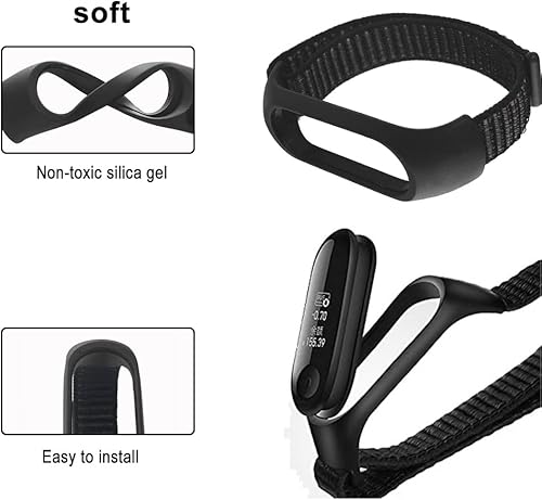 Niboow Cinturino per Xiaomi Mi Band 6/Mi Band 5/Mi Band 4/Mi Band 3/Amazfit Band 5, Nylon Regolabile Cinturini per Xiaomi Mi Band 6/Mi Band 5/Mi Band 4/Mi Band 3/Amazfit Band 5 - Ysert