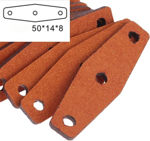 Mgoodoo 5/10/20 pz Marrone Scuro Cuoio Slingshot Sacchetti con Foro Centrale per Caccia All'aperto Catapulte 50x14x8mm - Ysert