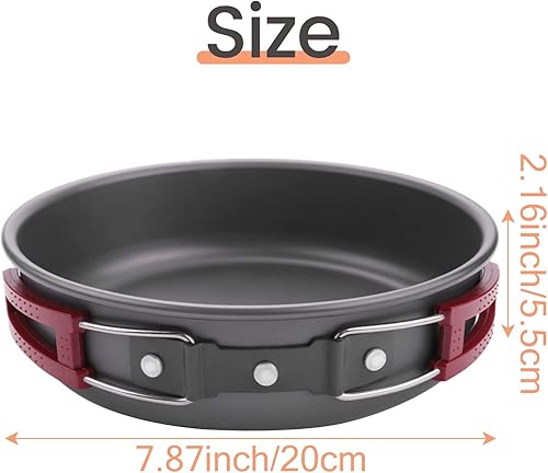 Giilayky Camping Padella All'aperto Portatile Antiaderente Picnic Escursionismo Utensili Frittura Padella - Ysert