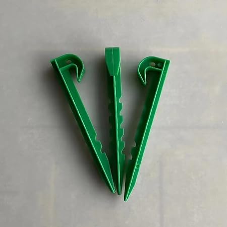 20 pezzi picchetti di plastica per tende 14,6 cm picchetti da giardino forte e durevole tenda per tende campeggio giardino e all'aperto (Verde) - Ysert