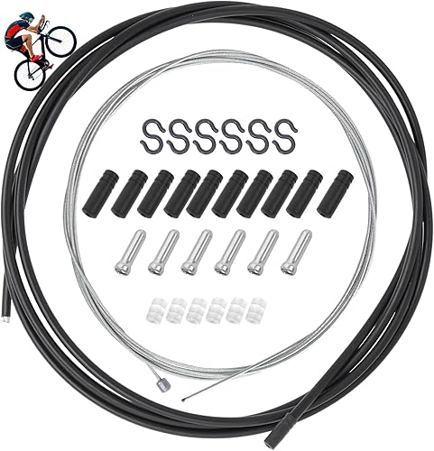 Set Cavi Cambio Bicicletta, Sostituzione Cavo Freno Bici, Kit Universale Cavo Deragliatore di Ricambio, Set Cavo Freno Bici da Strada per Riparazione Mountain Bike - Ysert