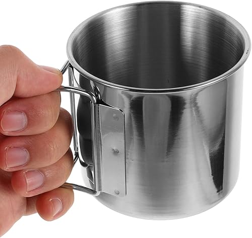 1 Pezzi Tazze Da Campeggio In Acciaio Inox,Tazza Da Campeggio Leggera Per Viaggi, Escursioni, Sport All'Aria Aperta - Ysert
