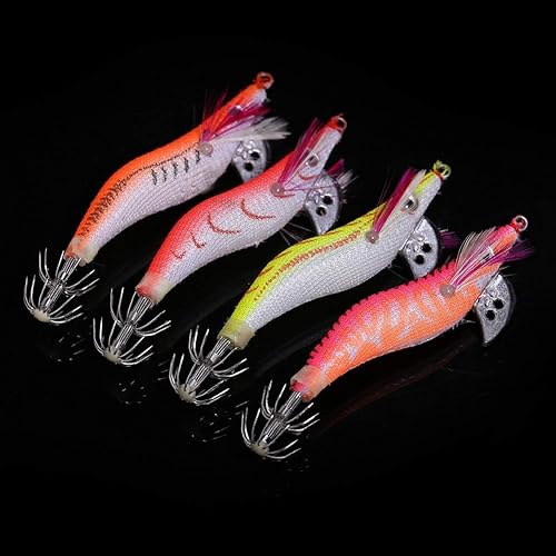 Calamari Esche da Pesca Gamberetti Esche, Jigging Esche Pesca Gamberetti, Gamberetti Esche Seppie per Polpo per Calamari - Ysert