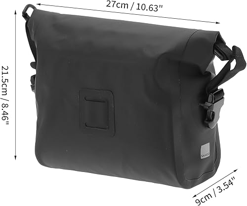 Borsa per Manubrio da Bicicletta, Borsa Anteriore Impermeabile per Bicicletta, Borsa da MTB per Biciclette da Montagna Biciclette da Strada Motociclette, Nera - Ysert