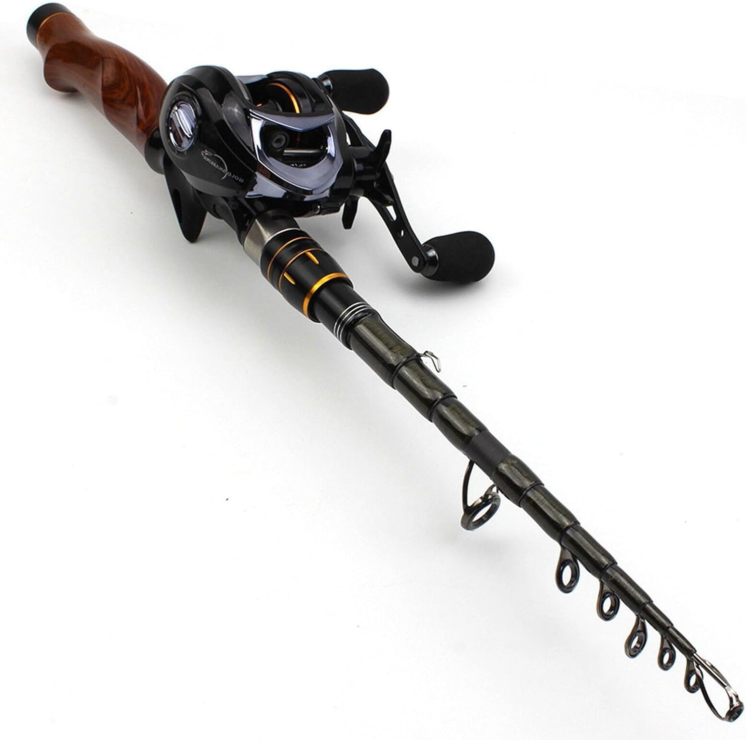 SADPRKR Canna da pesca telescopica professionale da 1,8 m a 2,7 m + mulinello a goccia, canna da pesca con combinazione di mulinello, esca da viaggio telescopica per trote e mulinello combinazione - Ysert