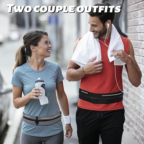 Confezione da 2 Marsupio Running, Utilizzabili su Marsupio Running Uomo, Marsupio Sportive, Cinture Fitness, Cinture da Corsa Per Viaggi, Marsupio Corsa Running,Borse per Cellulare, Jogging, Ciclismo - Ysert