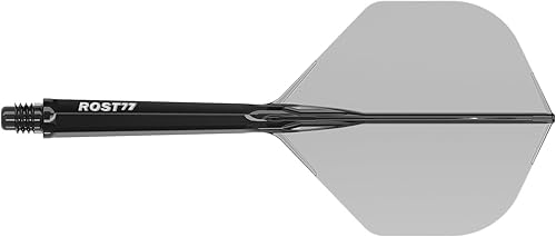 CUESOUL ROST 77 Asta e Volo Freccette integrati,Forma Standard, Set di 3 (Serie di Colore Trasparente) - Ysert