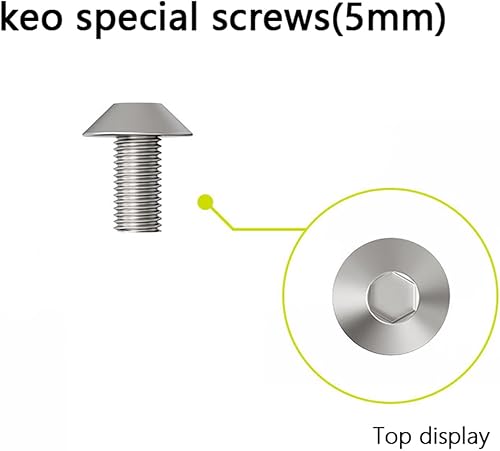 Set di Viti, rondelle e distanziatori per Pedali per Bicicletta Look KEO, Kit di Fissaggio per tacchette Durevole per Scarpe da Bici da Strada - Ysert