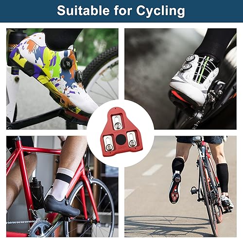 2 piastre per scarpe a pedale per bicicletta, compatibili con i pedali Look Delta, piastra per scarpe con viti, rondelle, funzione di posizionamento memory, compatibile per interni Cycle Mountain Bike - Ysert