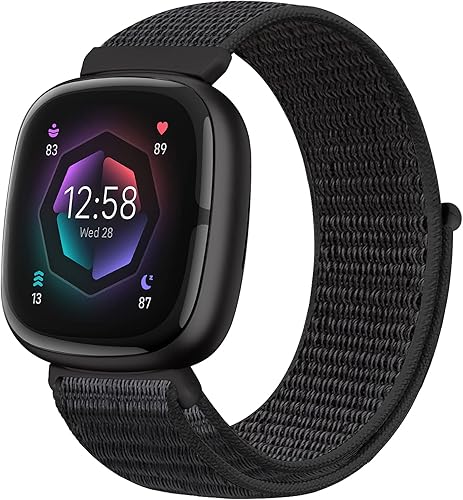 Runostrich Cinturino di ricambio in nylon compatibile con Fitbit Sense/Fitbit Versa 3, morbido, traspirante, regolabile, per uomo e donna - Ysert