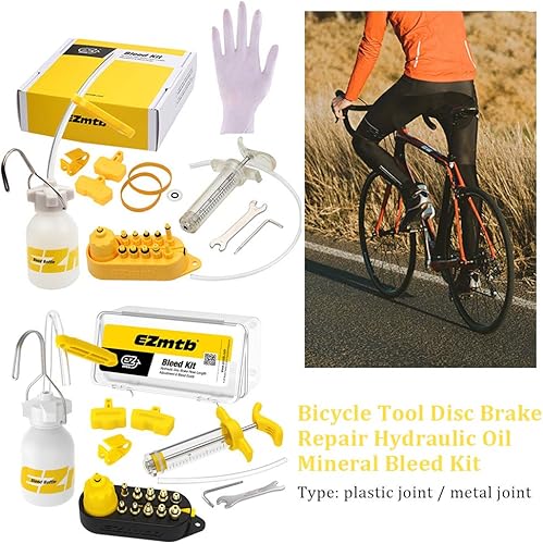 Kit di spurgo per freni a disco idraulici, per bicicletta MTB, set di strumenti di riparazione per freni a disco Shimano, Magura, Tektro e Sram. - Ysert