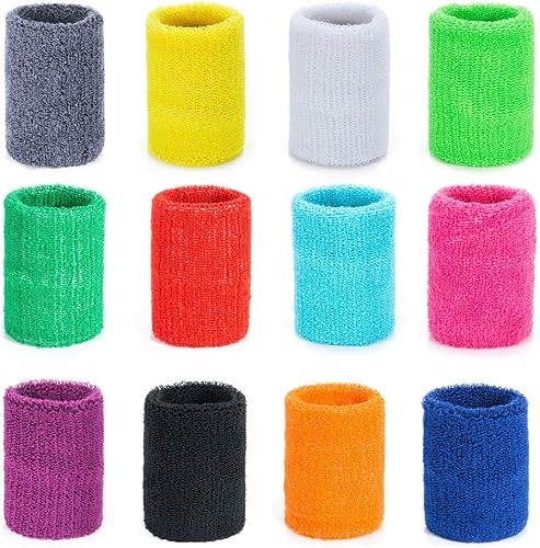 Unisex Adult Sport 24 Pack Assorbente Saldatore Polso per Tennis Squash Badminton Palestra Pallacanestro (Miscelazione), Small - Ysert