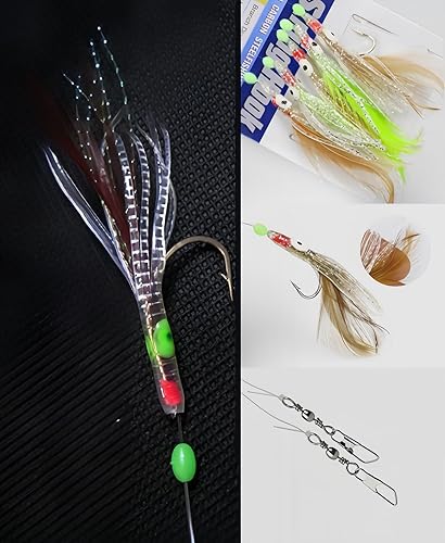 22 pacchi di esche sabiki Vivi Pray, per pesca in mare, esche con ardiglione - Ysert