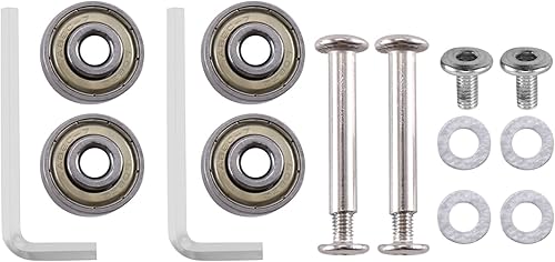 Ruote per bagagli, 80 mm x 24 mm, cuscinetti in acciaio al carbonio, per valigie e pattini, 1 paio - Ysert