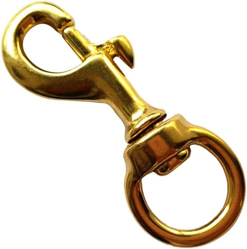 Portachiavi con moschettone girevole in ottone, 20 x 80 mm - Ysert