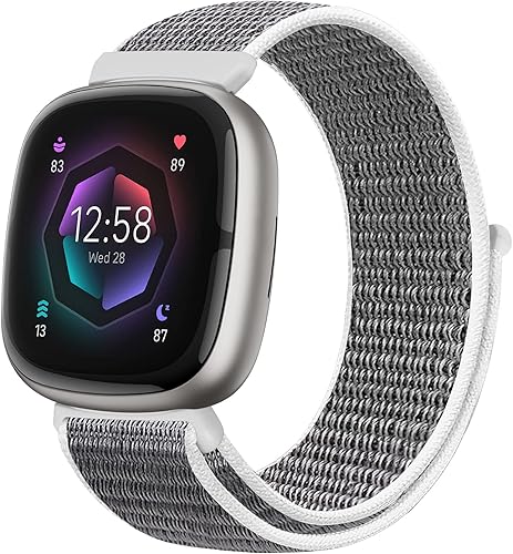 Runostrich Cinturino di ricambio in nylon compatibile con Fitbit Sense/Fitbit Versa 3, morbido, traspirante, regolabile, per uomo e donna - Ysert