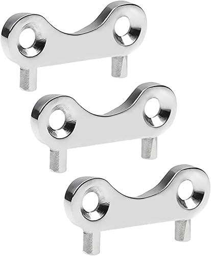 Barca Serbatoio Deck Filler Chiave di Ricambio Barca Durevole Deck Riempimento Chiave Piastra in Acciaio Inox 316 Heavy Duty Marine Gas cap Aperto Strumento di Sostituzione for Deck Filler 3 Pezzi - Ysert