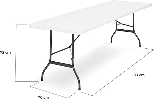 Set di 2 tavoli pieghevoli portatili 180 cm per campeggio o ricevimento - Ysert