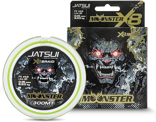 MOONSTER - Trecciato da Pesca PE, X8 GREEN, 300 MT - Ysert