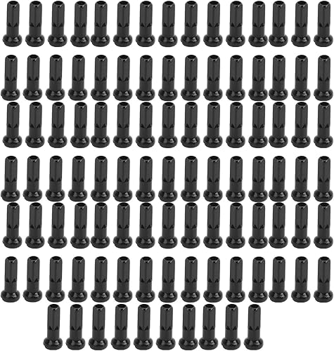 Alomejor 100 Pezzi di Raggio della Bicicletta in Lega di Alluminio Ruota della Bicicletta parlato Punte della Bicicletta parlato Cappuccio 14x6mm - Ysert