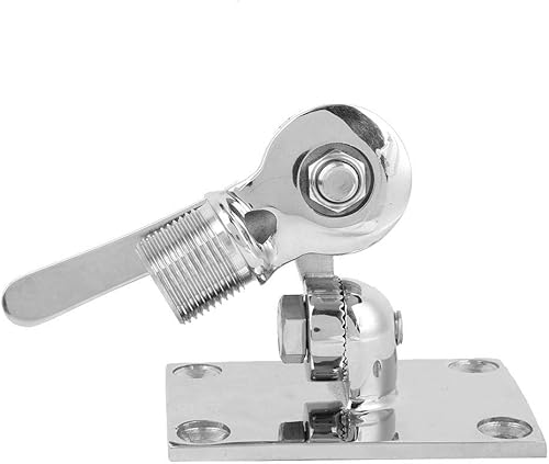 Supporto base regolabile per antenna VHF marino da 38 mm/1,50 pollici per barche - Acciaio inossidabile - Ysert