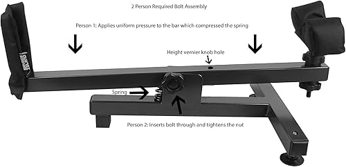 Banco appoggio per pulizia armi - Banco stabile per azzeramento, pulizia e manutenzione fucili e armi ad aria compressa - Verde - Ysert
