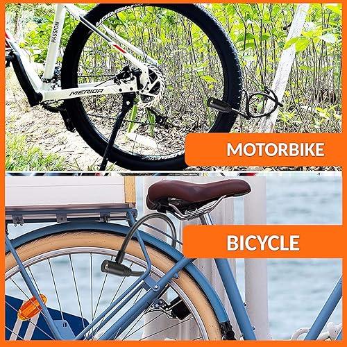 Lucchetto bici moto monopattino elettrico cavo di acciaio con chiavi 60 cms catena bici antifurto bici catena bicicletta antifurto lucchetto bicicletta catenaccio bici (Verde) - Ysert