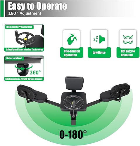 ACROSSPART Spagattrainer meccanico con schienale regolabile e imbottitura, allungatrice per gambe con angolo di 200°, attrezzo per gambe in metallo - Ysert